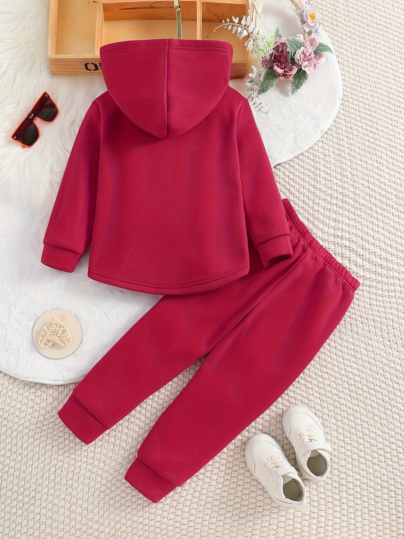 Girls' 2-piece Sets, Button Front Hooded Jacket + Jogger Pants, Autumn Clothes Party Outdoor Sports Outdoor