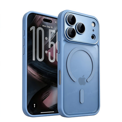 Matte Translucent Magnetic Silicone Phone Case for iPhone 18-14 Pro Ma