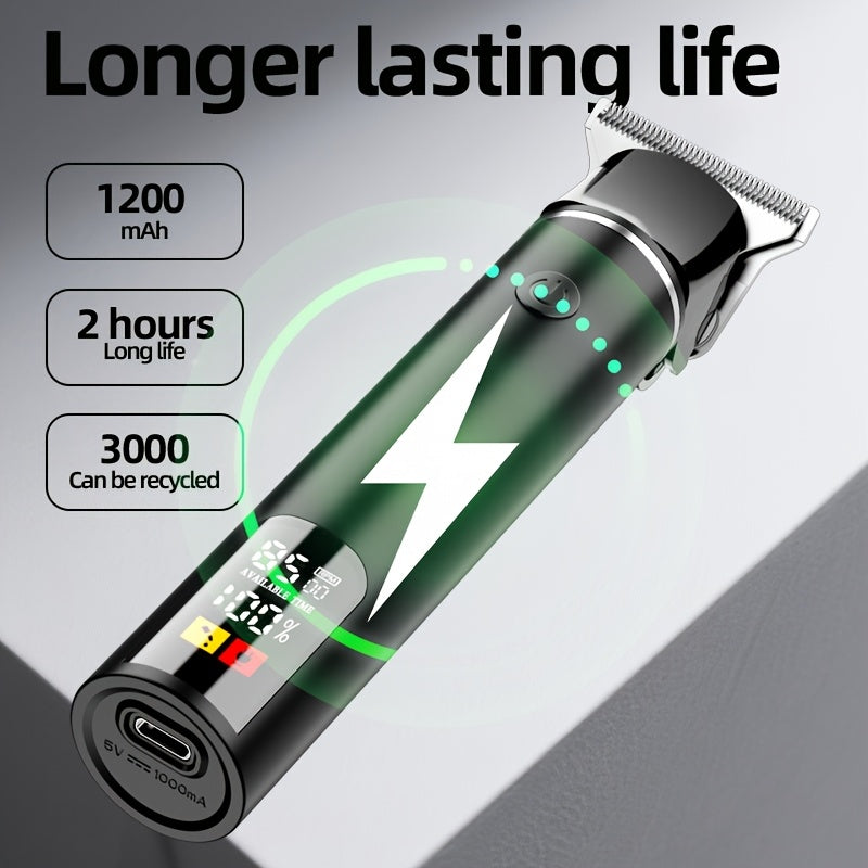 Men's Hair Trimmer, Hair Salon Electric Hair Clipper, USB Fast Charging, Men's Shaver, Shaving Scissors, Home Hairdressing Tools, Men's Facial, Comes with 6 Size Limit Combs, Surprise Gifts - ayq