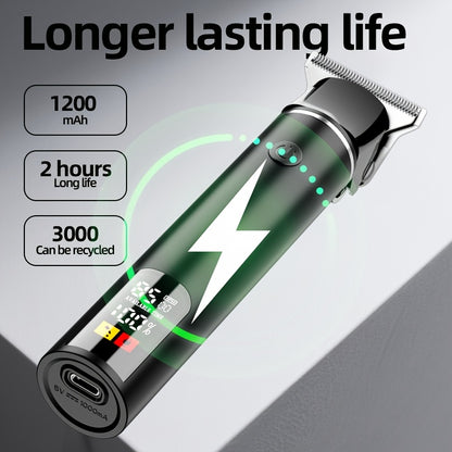 Men's Hair Trimmer, Hair Salon Electric Hair Clipper, USB Fast Charging, Men's Shaver, Shaving Scissors, Home Hairdressing Tools, Men's Facial, Comes with 6 Size Limit Combs, Surprise Gifts - ayq