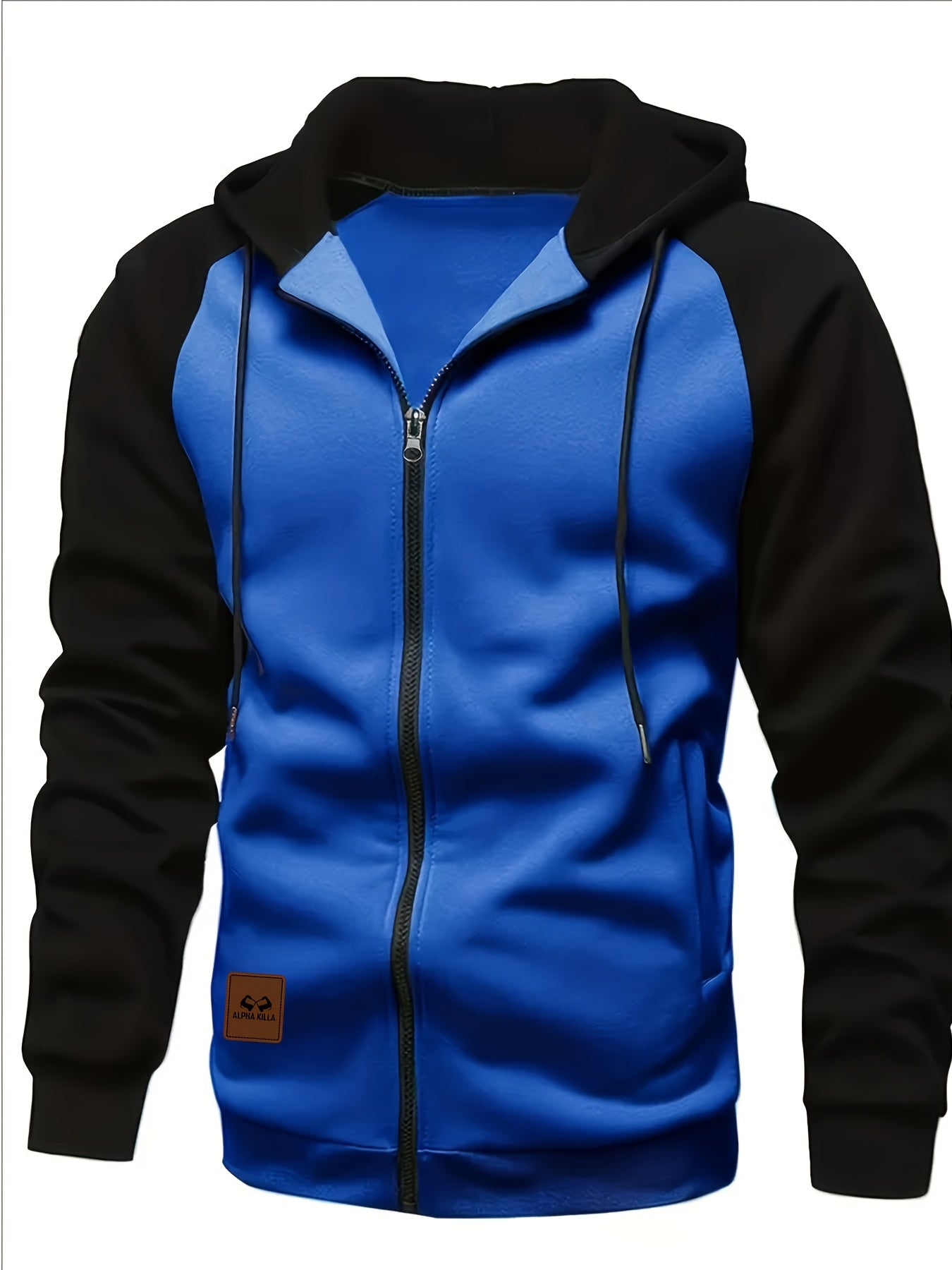 New Men's Colorful Loose Casual Sports Jacket, Zipper Hoodie for Outdoor Use, Simple Autumn Top