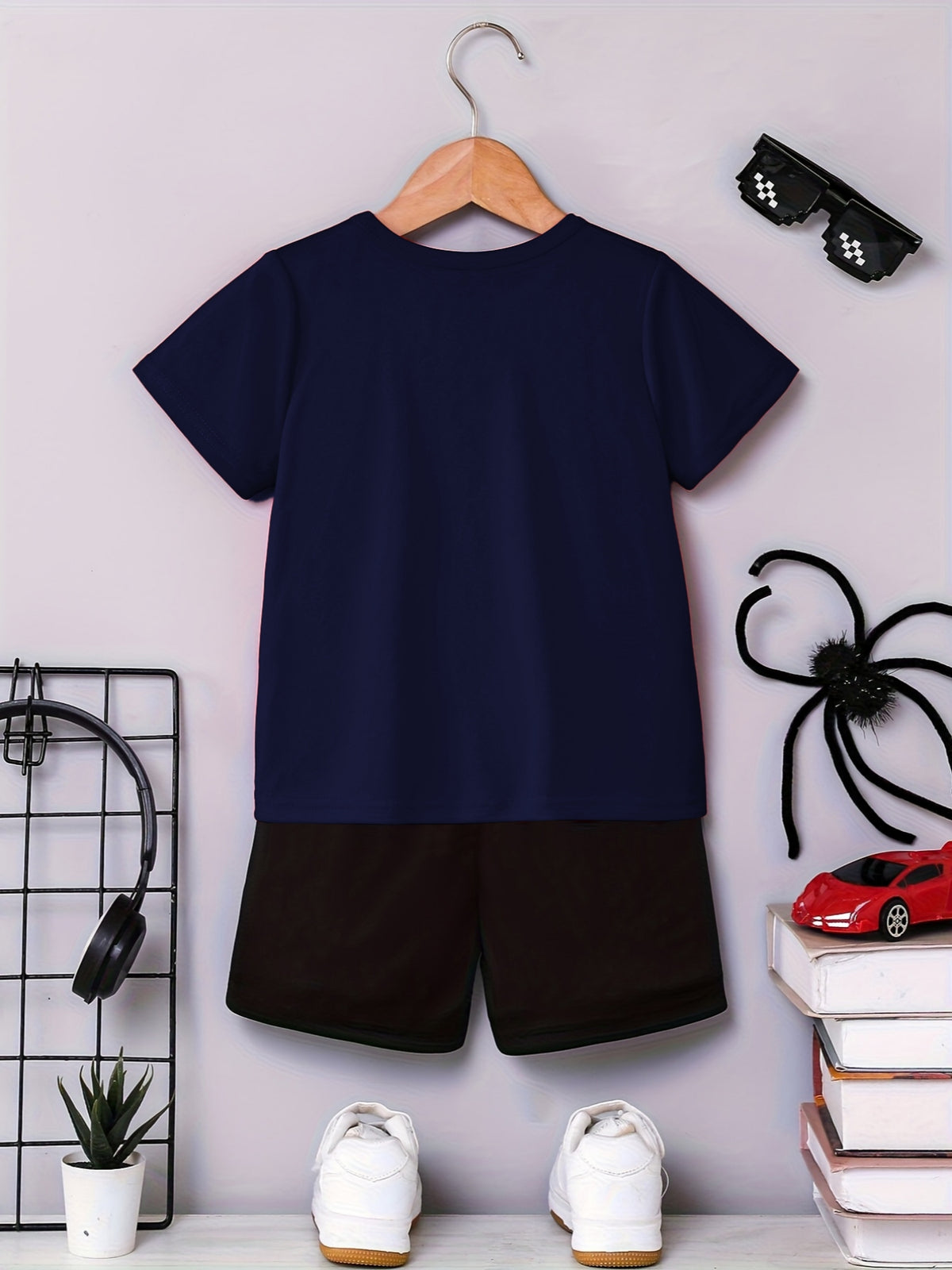 Baby Toddler Boys' Two-Piece Soft Knit Shorts Set - Summer Style - ayq
