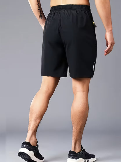 Men's Sporty 3-Pack Polyester Shorts with Reflective Strips