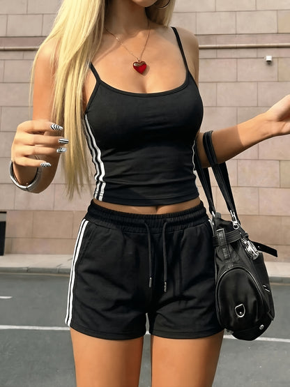 Women's Casual Two-Piece Camisole and Shorts Set for Spring/Summer