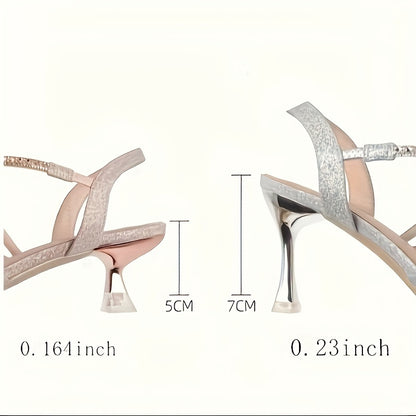 Increase height and look thin, not tired feet, fashionable rhinestone high-heeled shoes