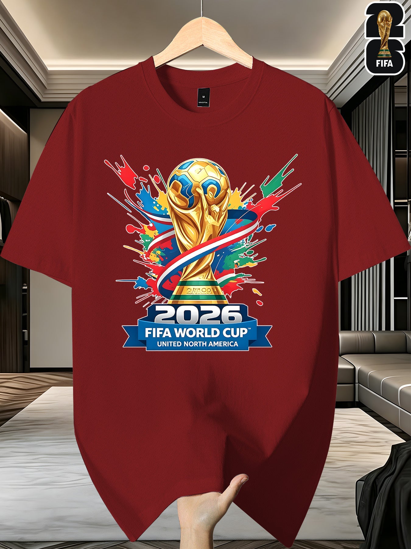Men's FIFA World Cup Casual Printed Summer T-Shirt