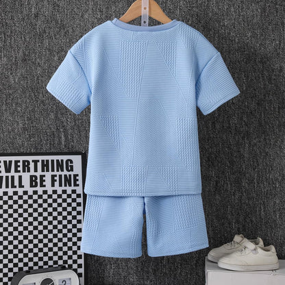 Boys Summer Short Sleeve Top & Shorts Set Ages 6-12