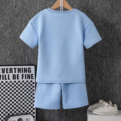 Boys Summer Short Sleeve Top & Shorts Set Ages 6-12