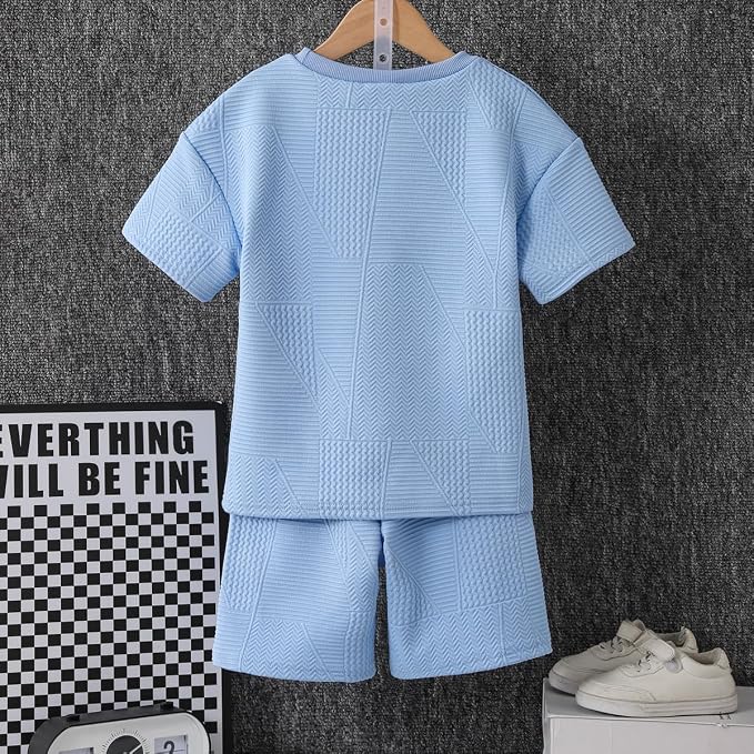 Boys Summer Short Sleeve Top & Shorts Set Ages 6-12