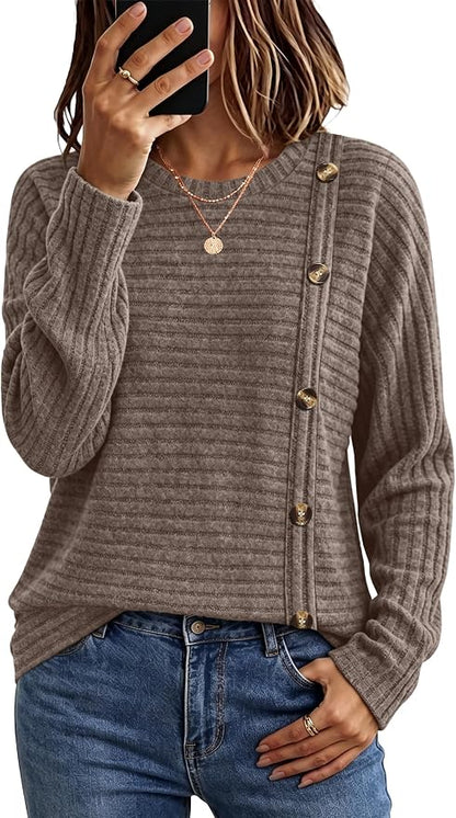 WIHOLL Women's Long Sleeve Tunic Sweater for Fall