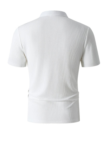 Men'S Summer Casual Short-Sleeve Outdoor Street Polo Shirt, Breathable And Comfortable T-Shirt - ayq