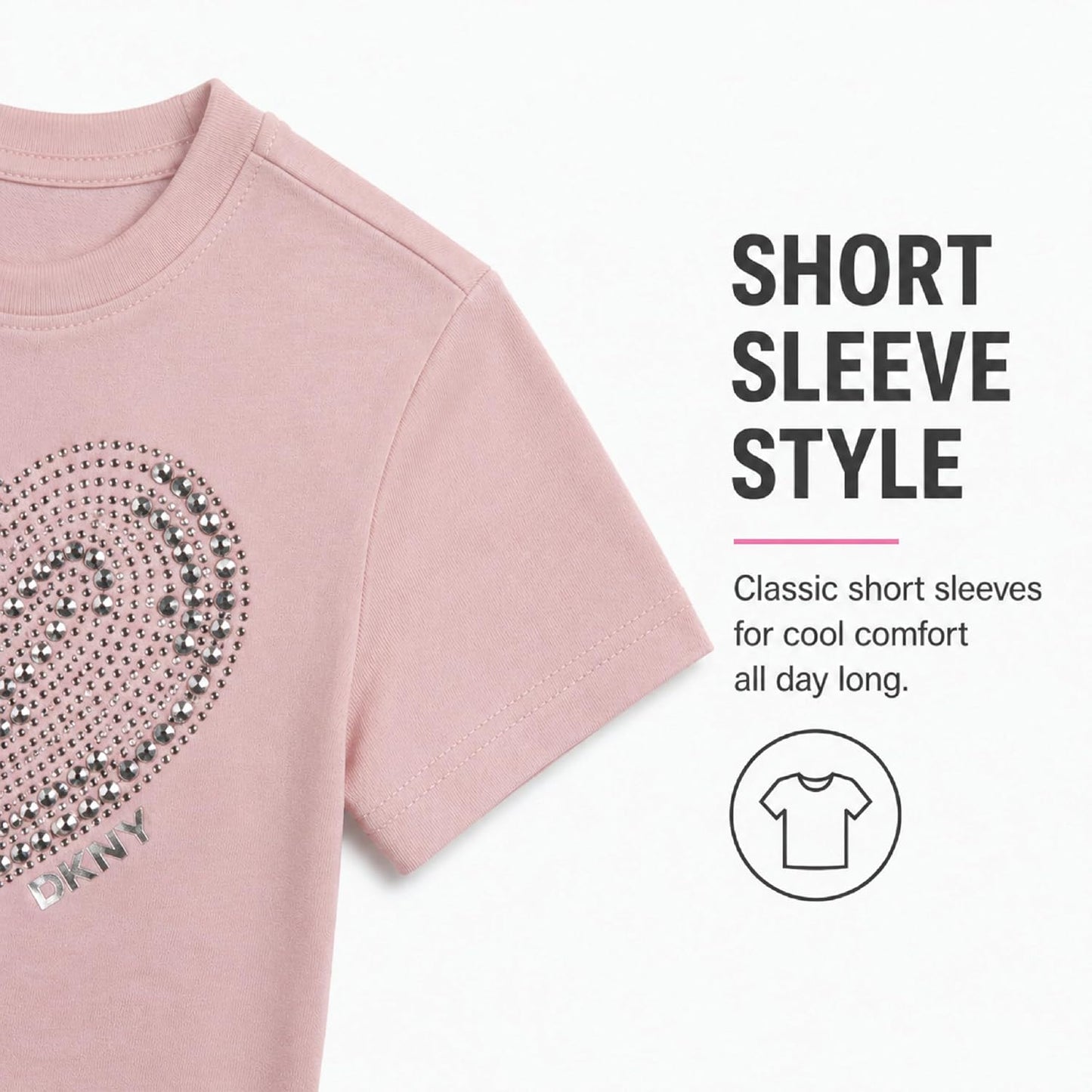 Girls Cotton Blend Short Sleeve Graphic Tee T-Shirt