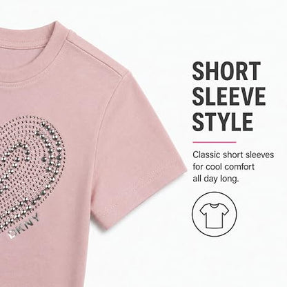 Girls Cotton Blend Short Sleeve Graphic Tee T-Shirt