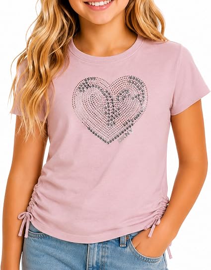 Girls Cotton Blend Short Sleeve Graphic Tee T-Shirt