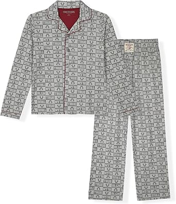 True Religion Boys 2-Piece Pajama Set with Button Front Top