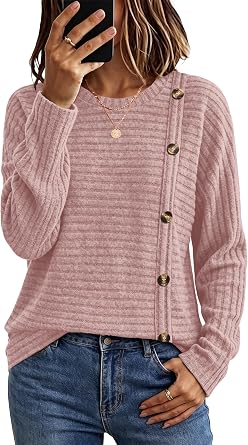 WIHOLL Women's Long Sleeve Tunic Sweater for Fall