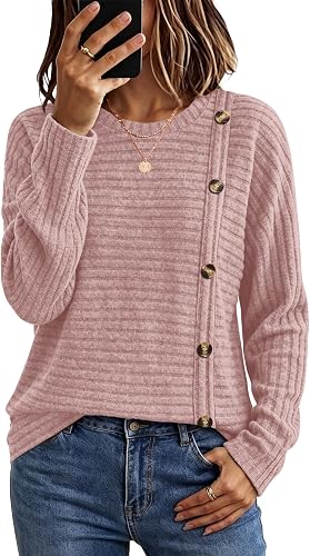 WIHOLL Women's Long Sleeve Tunic Sweater for Fall