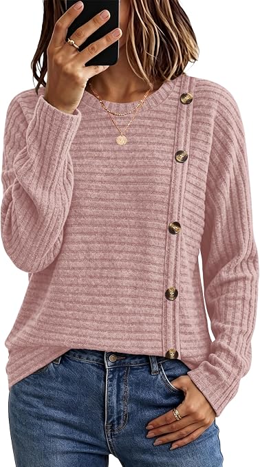 WIHOLL Women's Long Sleeve Tunic Sweater for Fall