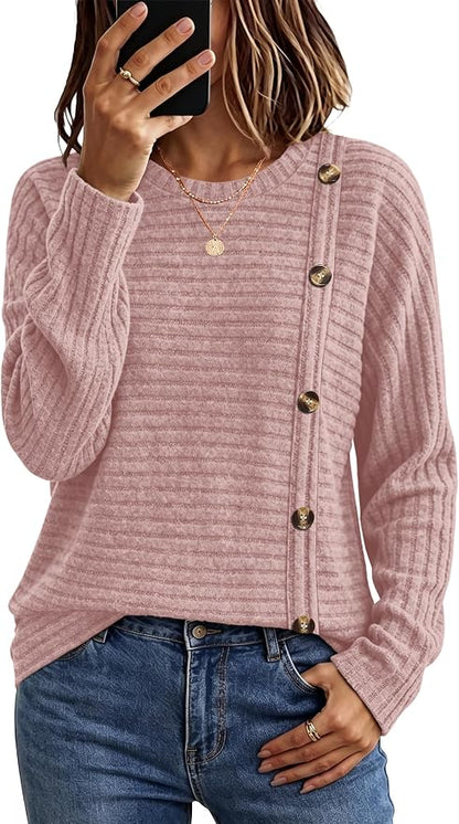 WIHOLL Women's Long Sleeve Tunic Sweater for Fall