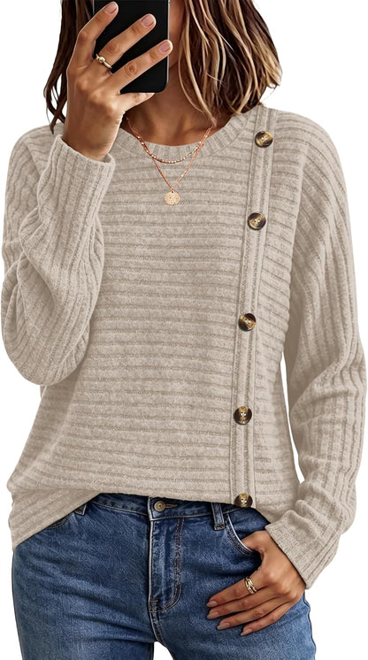 WIHOLL Women's Long Sleeve Tunic Sweater for Fall