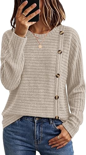 WIHOLL Women's Long Sleeve Tunic Sweater for Fall