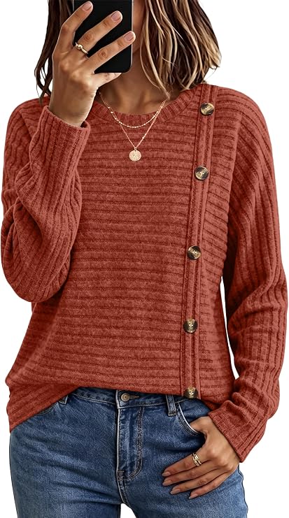 WIHOLL Women's Long Sleeve Tunic Sweater for Fall