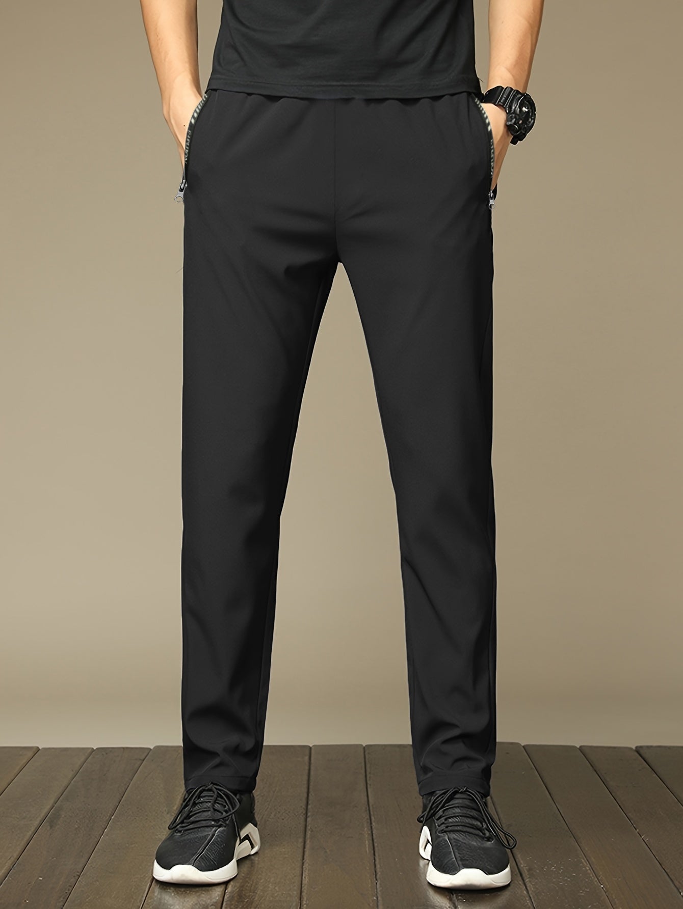 Boys' Versatile Straight Leg Casual Outdoor Pants with Pockets