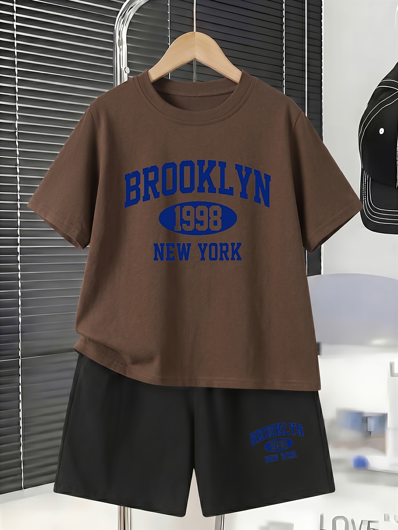 Boys' Cotton T-Shirt & Shorts Set Casual Spring Summer Outfit