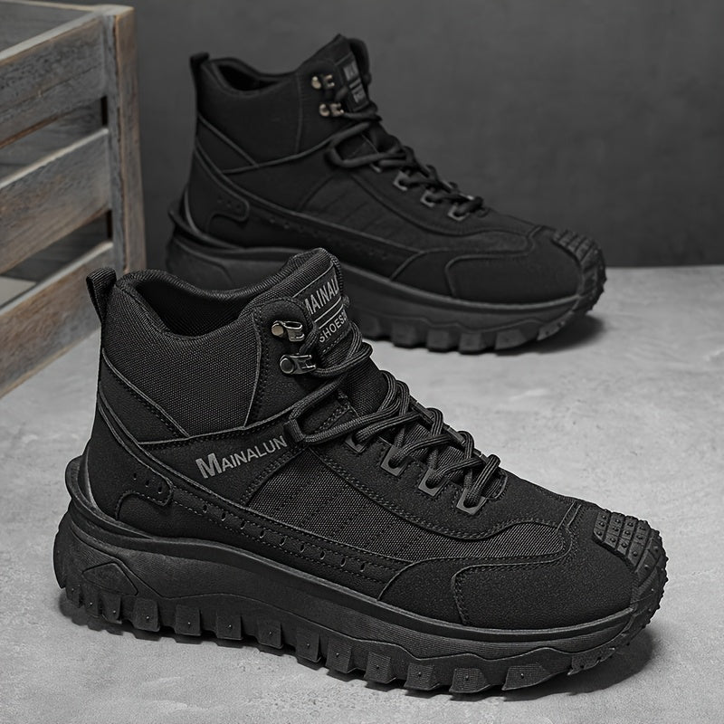 Men's Outdoor Hiking Boots with Comfortable Fabric Lining