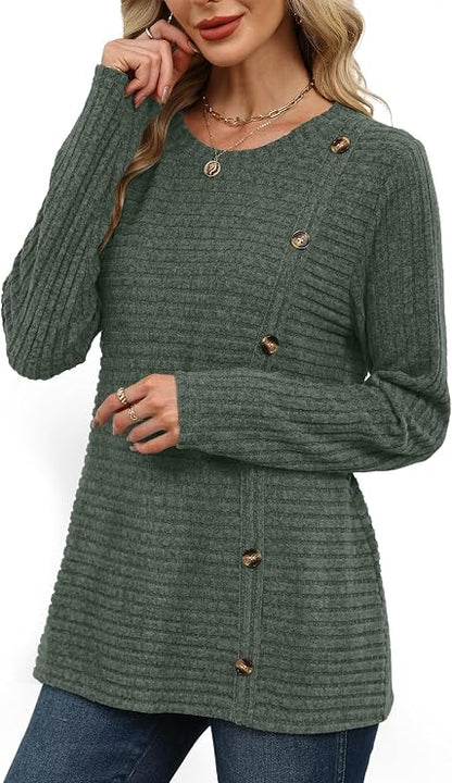 WIHOLL Women's Long Sleeve Tunic Sweater for Fall