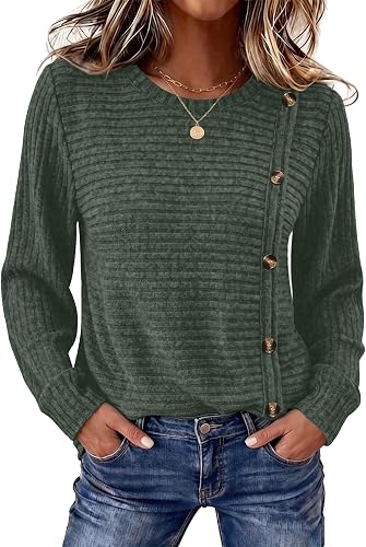 WIHOLL Women's Long Sleeve Tunic Sweater for Fall