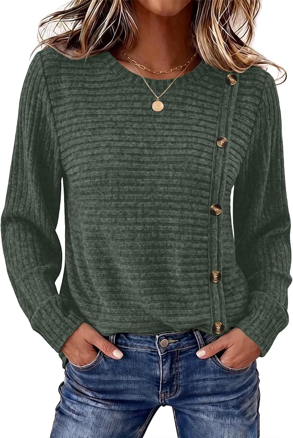 WIHOLL Women's Long Sleeve Tunic Sweater for Fall