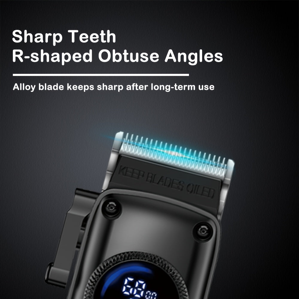 1-Piece/4-Piece Hair & Beauty Set – Rechargeable Electric Hair Clipper, Beard Trimmer, Nose Hair Trimmer, Shaver, Adjustable Length, Ideal for Men's Home Haircuts, Travel, Styling, and Beard Grooming, Perfect Gift for Men