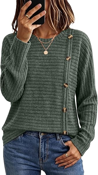 WIHOLL Women's Long Sleeve Tunic Sweater for Fall