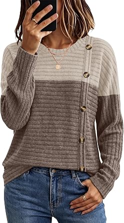 WIHOLL Women's Long Sleeve Tunic Sweater for Fall