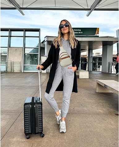 Women's Leather Sling Crossbody Bag - Travel Fanny Pack