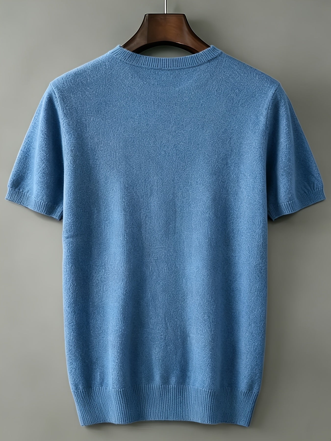 Men's Casual Knit Short Sleeve Crew Neck Sweater