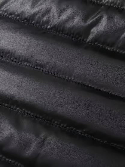 New Men'S Hooded Jacket, Thick And Warm Outerwear, Suitable for Outdoor Sports, Climbing, And Casual Wear in Winter. Features a Ribbed Design, Full Zipper Closure, And a Easy Yet Stylish Look