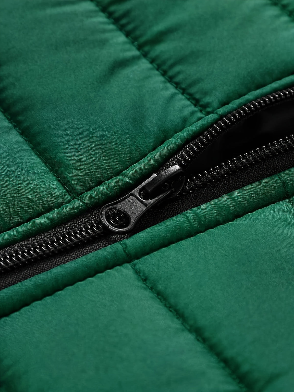 Men's Warm Winter Jacket with Stand Collar - Thick Polyester Coat