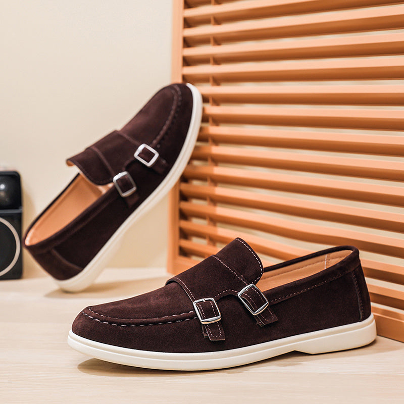 Men's Casual Slip-On Loafers with Microfiber Upper