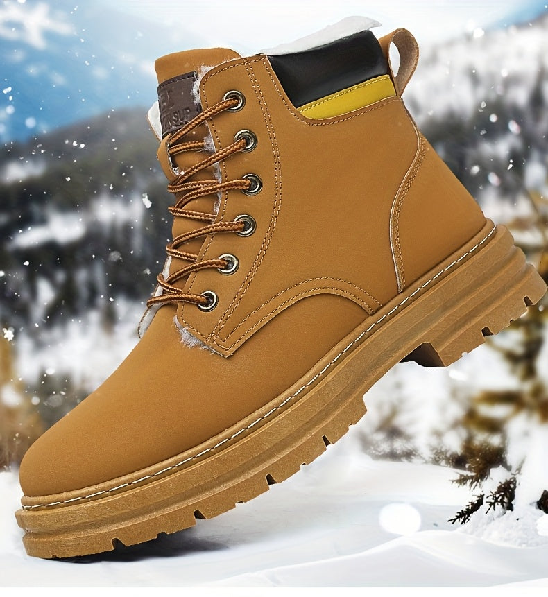 Plus Size Men's Snow Boots, -Lined Warm Shoes,Walking Boots, Winter Shoes Men, Snowboard Boots, Mens Hiking Boots, Mens Winter Shoe, Warm Shoes for Men, Mens Boots for Winter,Cold Weather Boots, Stylish Winter Footwear, Warm