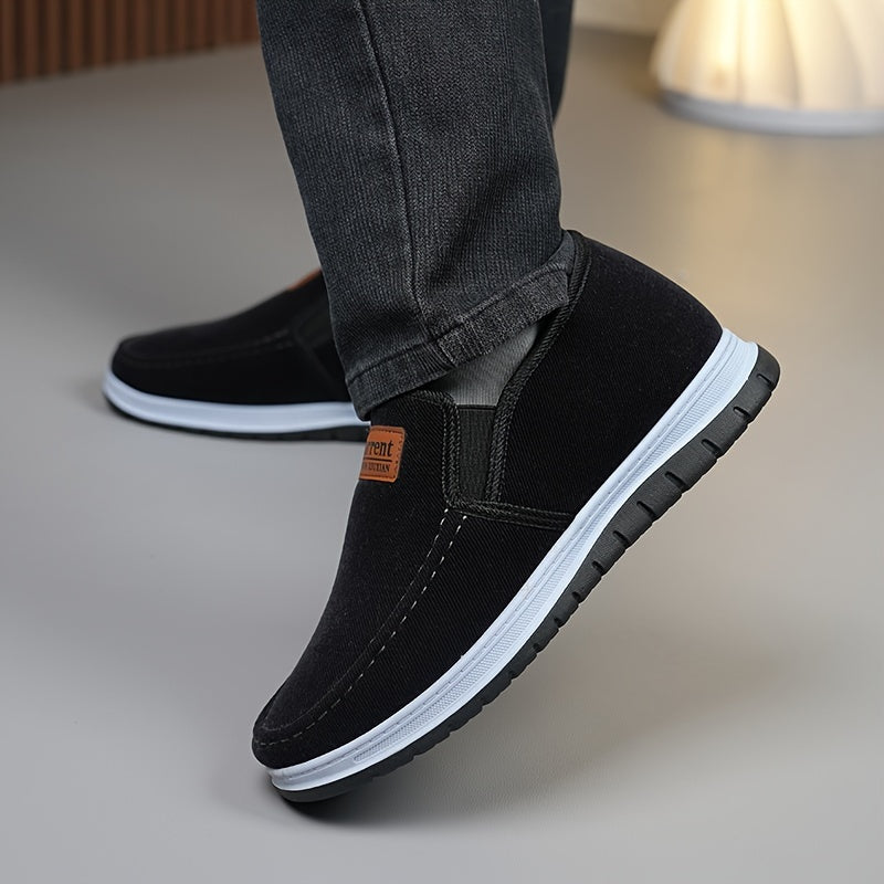 2024 Winter New Men's Boots, Comfortable Casual Versatile Slip-On -Lined Boots, Non-Slip Wear-Resistant Dad Shoes