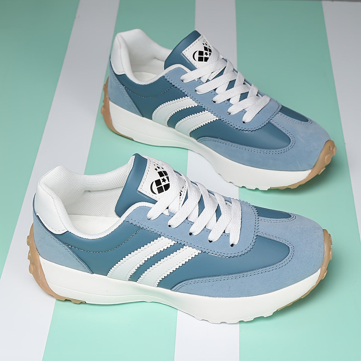 ZERJER Unisex Casual Lace-Up Sneakers - Comfortable All-Season Shoes