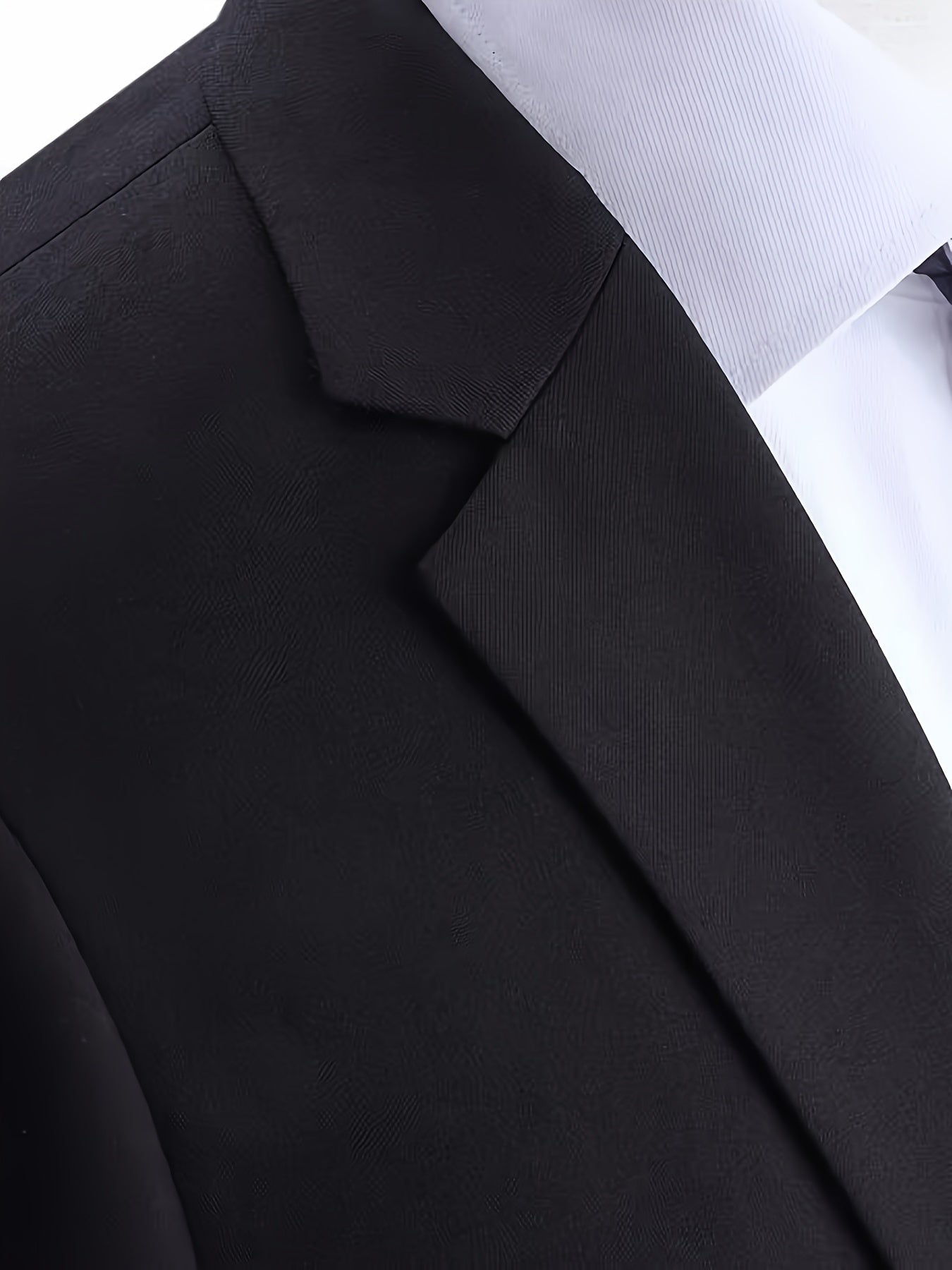Men's Solid Color Work Suit Set with Vest and Pants