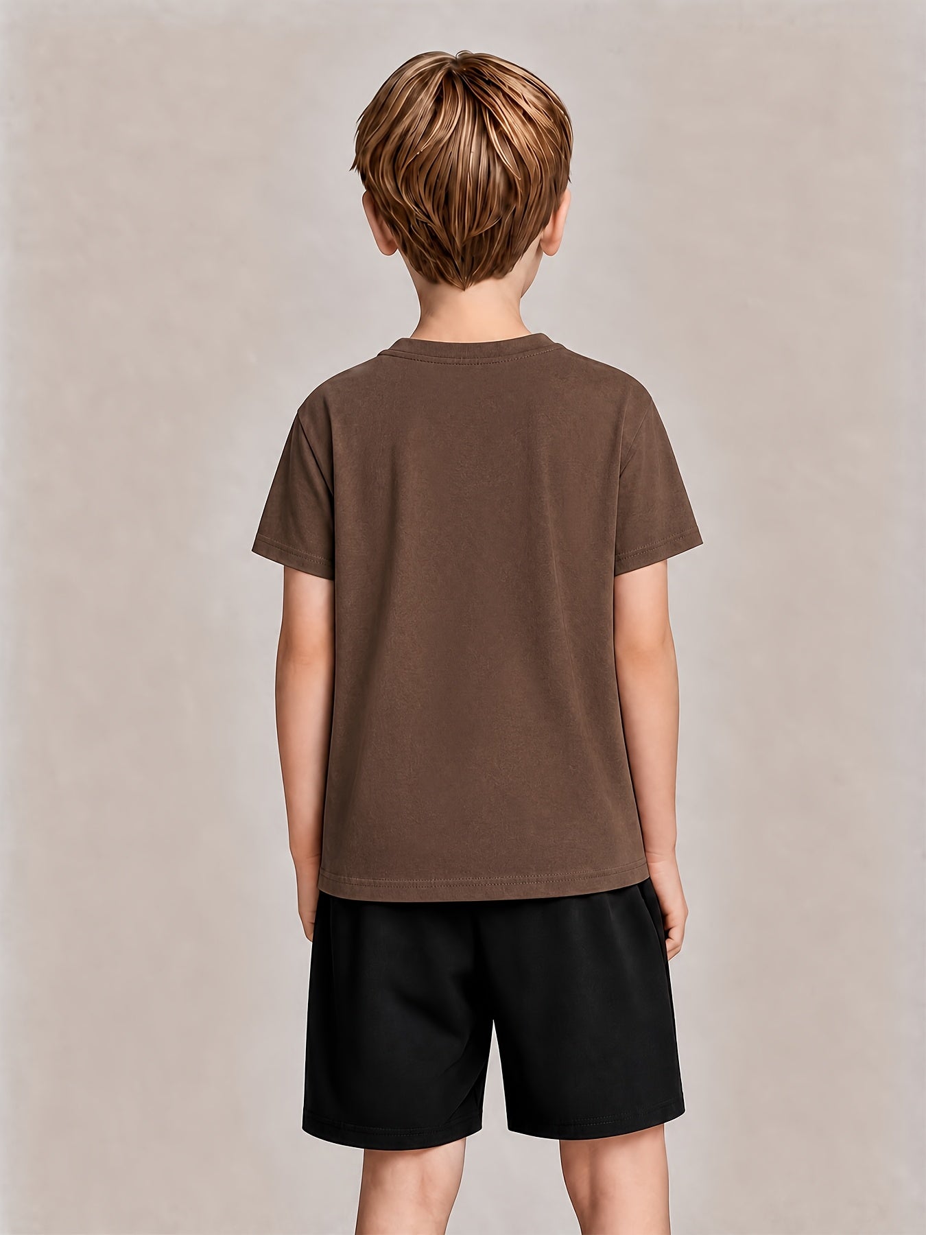 Boys' Cotton T-Shirt & Shorts Set Casual Athletic Style