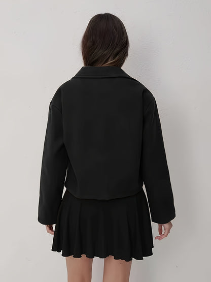 Women'S Olive Green Bomber Jacket with Zipper Front, Long Sleeves, and Pockets - Casual Style, All-Season Wear, Polyester Blend, Machine Washable, Casual Outerwear | Zippered Jacket | Polyester Blend Jacket, High Neck Hoodie/