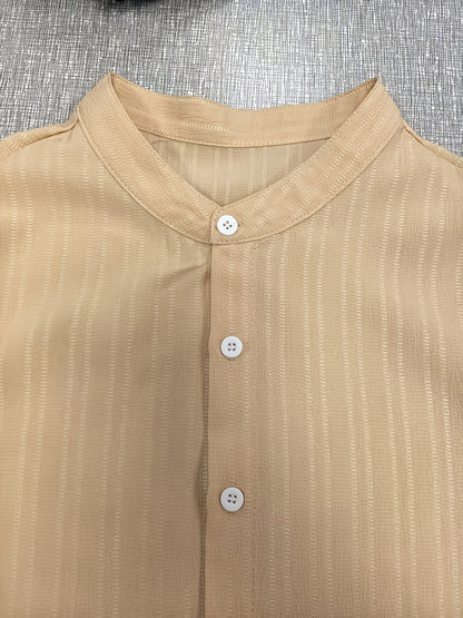 Men's Casual 2-Piece Summer Set: Button-Down Shirt & Drawstring Pants