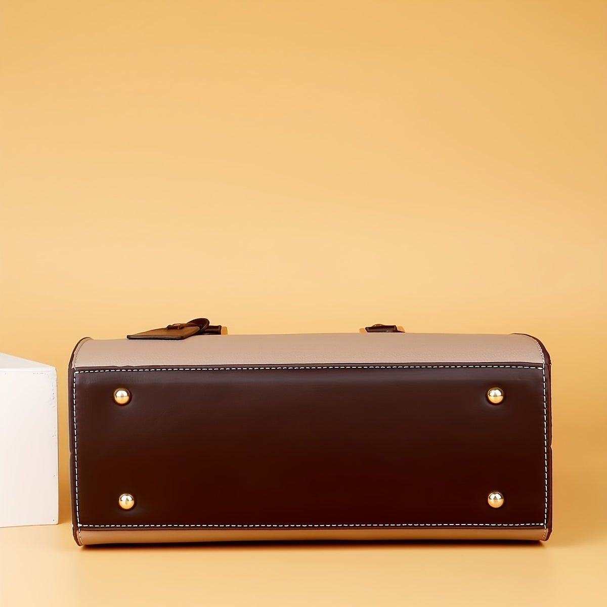 LABOONOO Minimalist PU Handbag with Adjustable Strap and Zipper