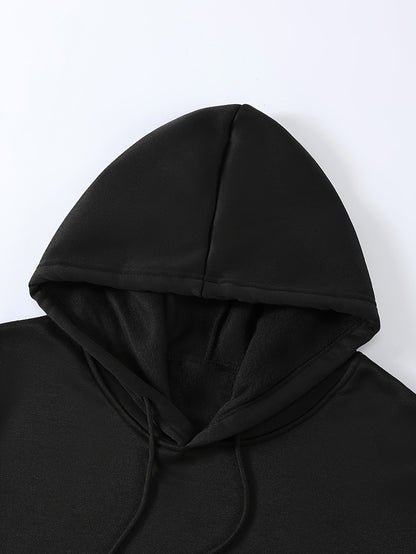 3pcs Vest Casual Set for Men Men's Casual Cartoon Drawstring Pocket Hoodie and Sports Drawstring Trousers Matching Set