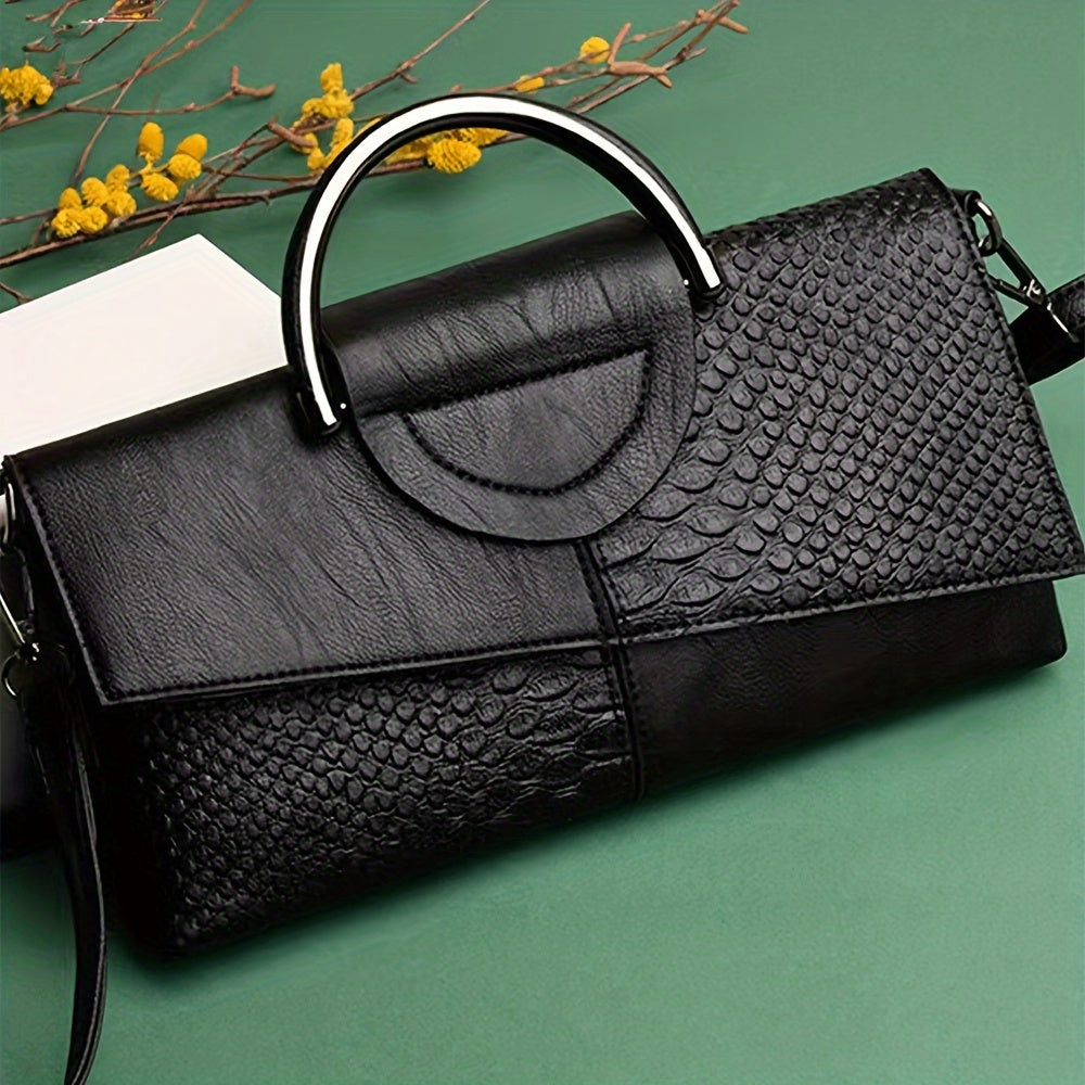 Women's Sexy Black Crossbody Bag with Adjustable Strap & Irregular Shell Design - Zipper Closure, Versatile for Parties, Special Occasions & Everyday Use, Secure Zip Bag | Sophisticated Design | Adjustable Strap Handbag